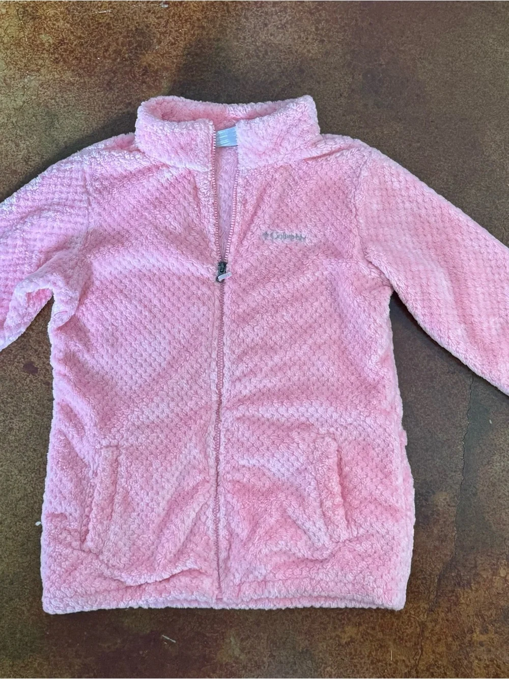 Columbia Pink Plush Full-Zip Kids Jacket